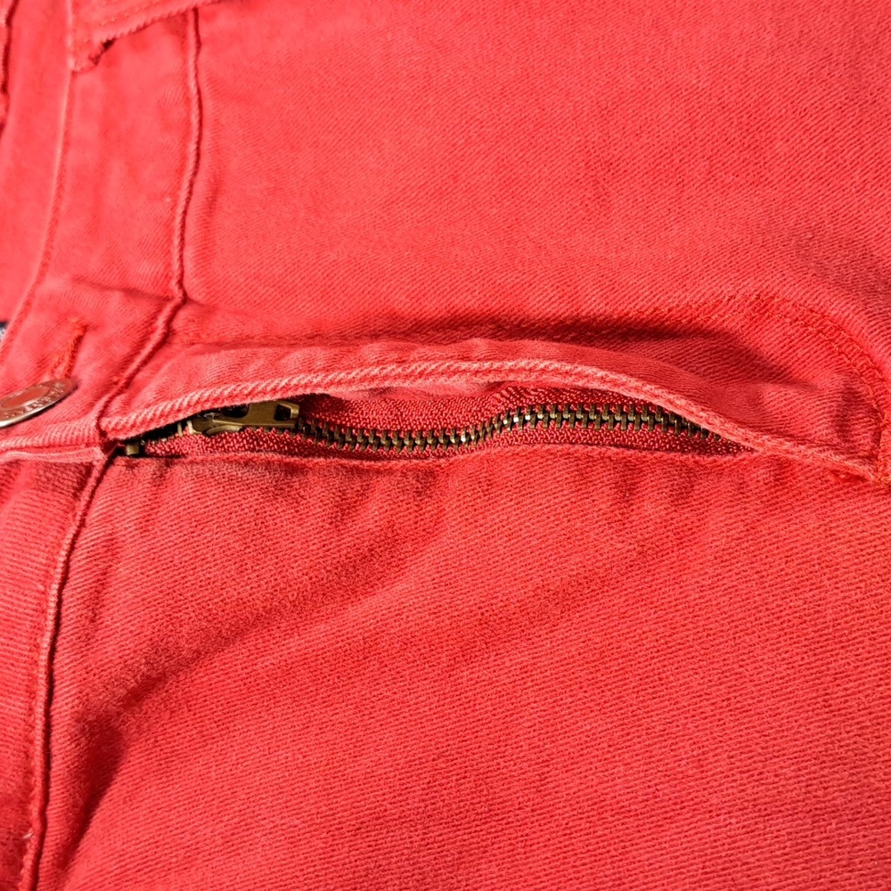 Love & Legend Red Stretch Denim Jean Capris / Shorts VG- 20 - Picture 5 of 13
